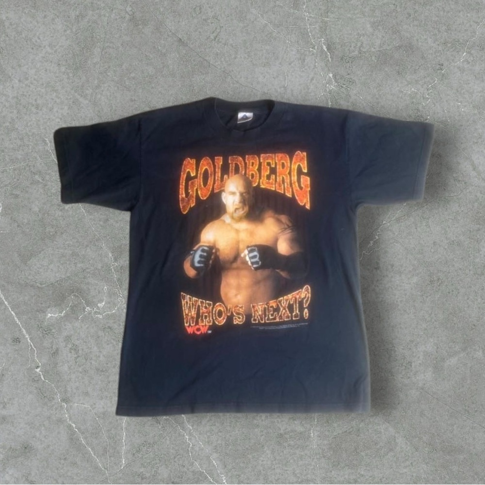 Vintage WCW Bill Goldberg Shirt Mens Large Black‎ 1998 90s Who’s Next Wrestling